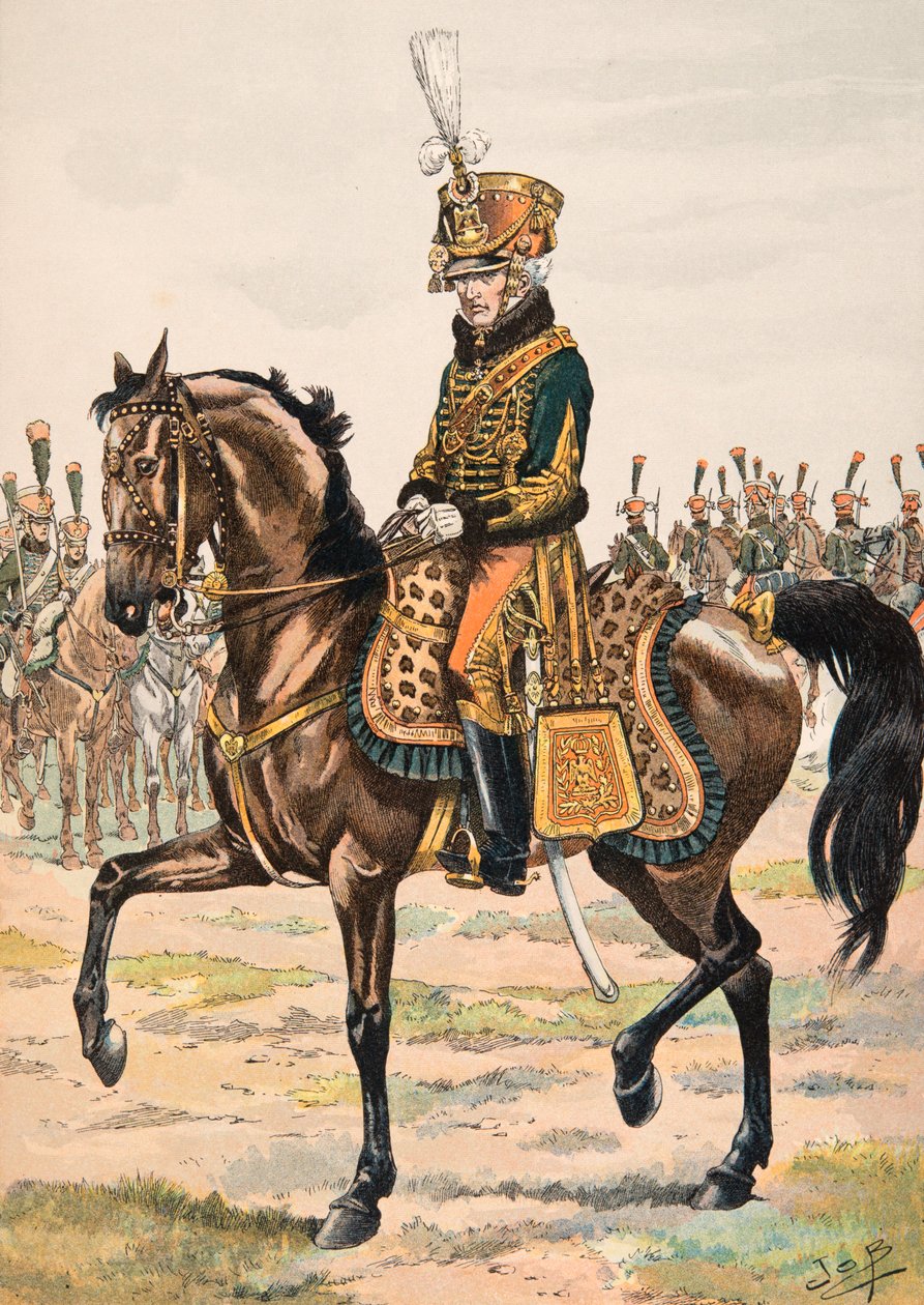 Jacques Marie Gaston Onfroy de Breville dit JOB (1858-1931) - Outfit of French troops at all times: General commanding one of the regiments of Guards of Honour in 1813, Private Collection بواسطة اسم مستعار لـ Onfray de Breville Jacques Job