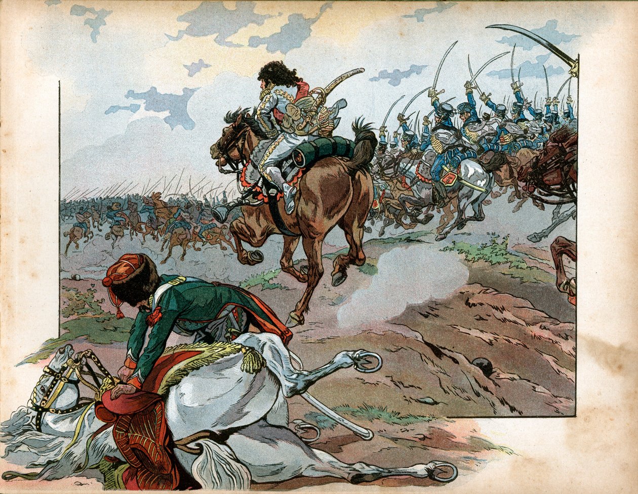 Joachim Murat (1767-1815) charged with his men at the Battle of Heilsberg on June 10 بواسطة اسم مستعار لـ Onfray de Breville Jacques Job