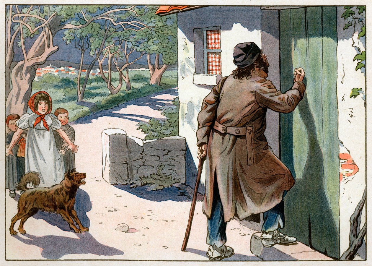 يواكيم مورات (1767-1815) ، ديشو ملك نابولي ، تجول في بروفانس بعد هروبه من نابولي في عام 1815. نقش جاك ماري غاستون أونفراي دي بريفيل ديت جوب (1858-1931) بواسطة اسم مستعار لـ Onfray de Breville Jacques Job