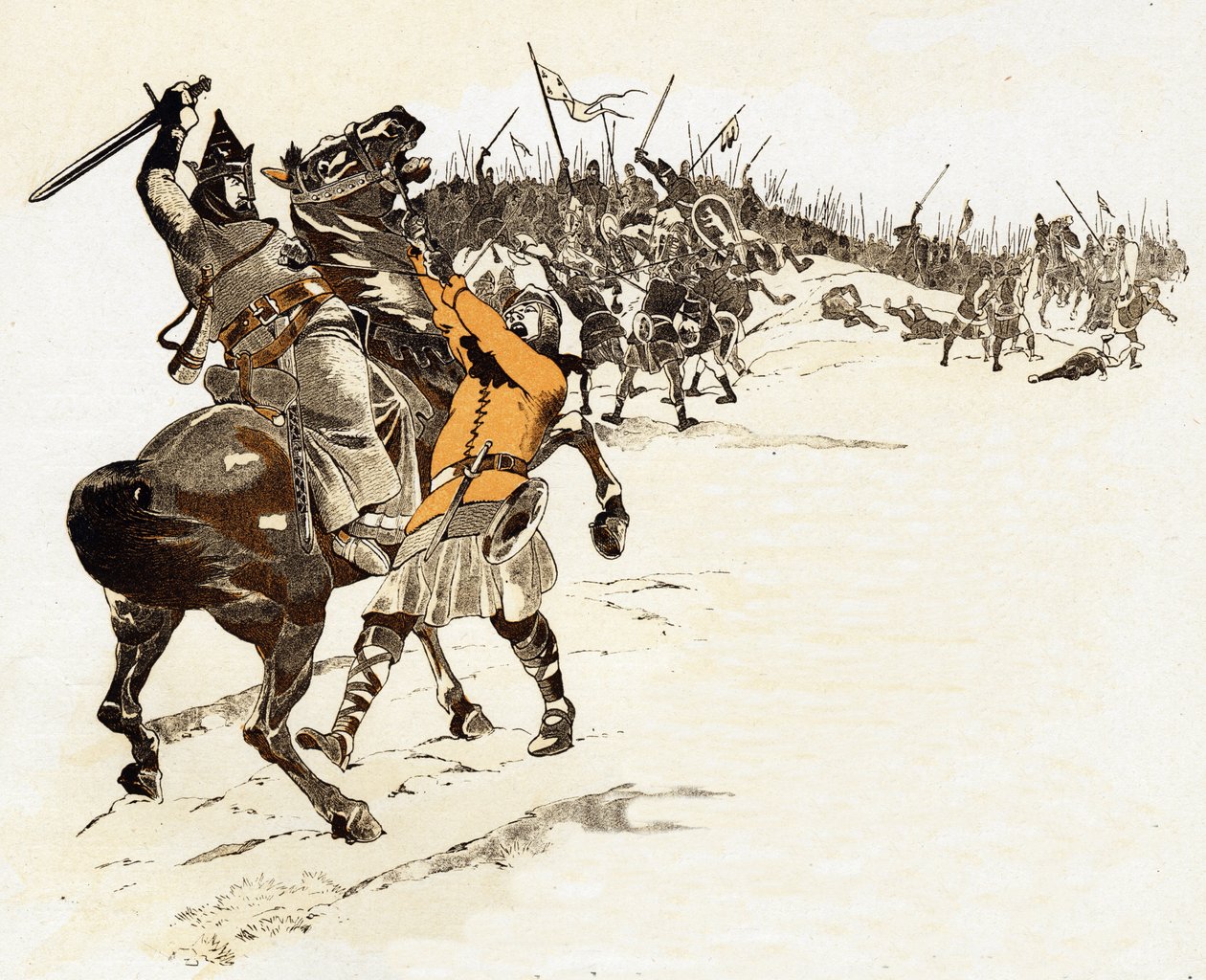 لا يمكن لأحد أن يأخذ إجابة ملك الشطرنج عن لويس السادس الجروس (1081-1137) ، ملك الفرنجة ، بقتل الجندي الإنجليزي الذي أمسك بلجام حصانه قائلاً "" تم القبض على الملك! "" في معركة برينفيل في نورماندي في 20 أبريل بواسطة اسم مستعار لـ Onfray de Breville Jacques Job