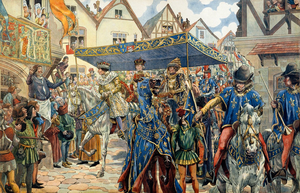 دخول لويس الحادي عشر في فرنسا ، المعروف باسم الحكيم (1423-1483) ، في باريس في 30 أغسطس (آب). بواسطة اسم مستعار لـ Onfray de Breville Jacques Job