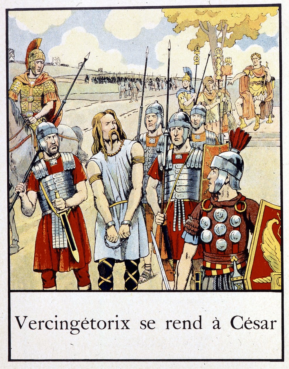 يذهب Vercingétorix إلى César - في "A little history of France" بقلم Jacques Bainville، ed. ماني بواسطة اسم مستعار لـ Onfray de Breville Jacques Job