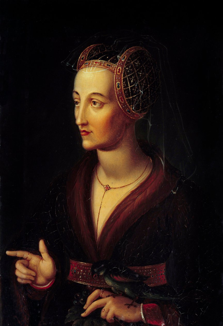 صورة لإيزابيلا البرتغالية ، دوقة بورغوندي (1397-1472) لوحة لفنسنت نيكولاس رافيرات (1801-1865) القرن التاسع عشر. 0،43x0،3 م بواسطة فنسنت نيكولاس رافيرات