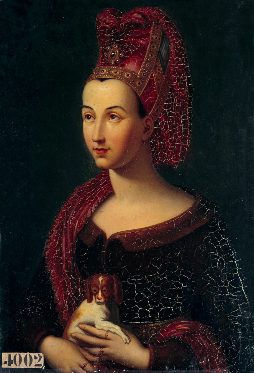 صورة لمارغريت فلاندرز ، دوقة بورغندي (1350-1405) - برئاسة liripion - رسم فنسنت نيكولاس رافيرات (1801-1865) (ec.fr.) القرن التاسع عشر. 0،43x0،3 م بواسطة فنسنت نيكولاس رافيرات