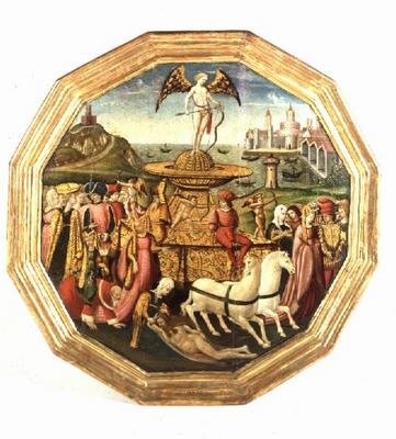ميلاد الميلاد: انتصار الحب (درجة الحرارة على اللوحة) د بواسطة ورشة عمل Apollonio di Giovanni