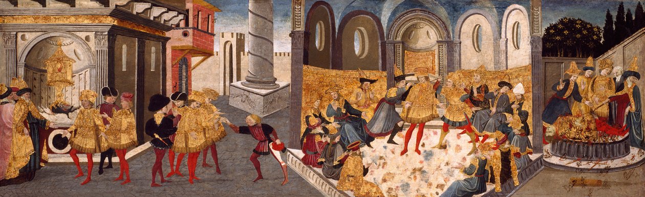 اغتيال يوليوس قيصر وجنازة 145560 بواسطة ورشة عمل Apollonio di Giovanni