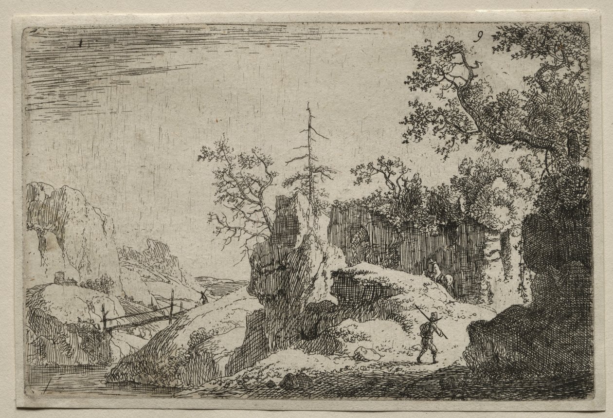 منظر جبلي بواسطة ورشة عمل Giunta di Tugio