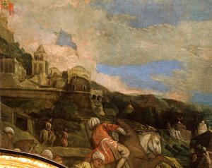 أنطونيو لوريدان يحرر سكوتاري بواسطة باولو فيرونيزي (1528-1588) ، التفاصيل ، Sala del Maggior Consiglio (Hall of Great Council) ، Palazzo Ducale ، البندقية