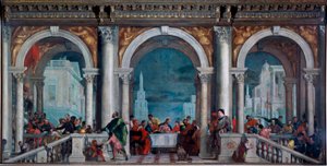 الوجبة في Levi Painting بواسطة Paolo Veronese Caliari (1528-1588) 1573 Dim. 5،51x13.1 م البندقية ، جاليري ديل أكاديميا بواسطة فيرونيز