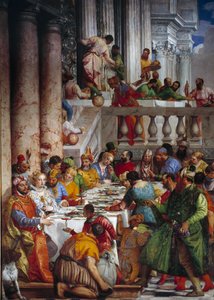 عرس قانا تفصيل: عشاء الأمراء. فريسكو بواسطة باولو فيرونيزي (1528-1588) Ec. الجمعة. بواسطة فيرونيز