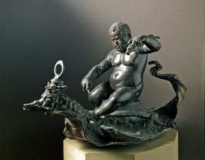 القزم Morgante Braccio di Bartolo ، قزم Cosimo I de Medici (Cosimo I de Medici). النحت البرونزي لجيامبولونيا (جيوفاني دا بولونيا أو جون بولونيا أو بولوني بواسطة Giambologna