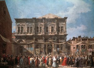 عيد سان روكو ، البندقية ، حوالي عام 1735 ، بواسطة قناة جيوفاني أنطونيو المعروفة باسم كاناليتو (1697-1768) ، زيت على قماش