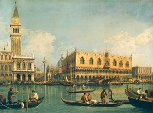 مولو من Bacino di San Marco في يوم الصعود ، بواسطة قناة جيوفاني أنطونيو ، المعروفة باسم كاناليتو (1697-1768) ، زيت على قماش ، 53.5 × 71 سم ، 1730-1