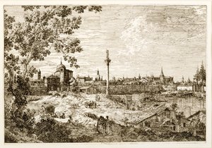 منظر تخيلي لبادوا ، حوالي عام 1740 (نقش) بواسطة كاناليتو