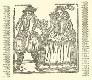رسم توضيحي لـ Roxburghe Ballads (نقش خشبي) بواسطة (بعد) المدرسة الإنجليزية