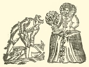 رسم توضيحي لـ Roxburghe Ballads (نقش خشبي) بواسطة (بعد) المدرسة الإنجليزية
