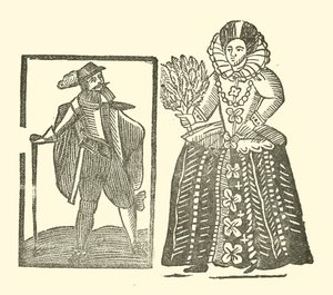 رسم توضيحي لـ Roxburghe Ballads (نقش خشبي) بواسطة (بعد) المدرسة الإنجليزية