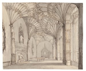غرفة الطعام في Arbury Hall، Nuneaton، Warwickshire، c. 1810 بواسطة (بعد) المدرسة الإنجليزية