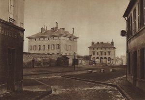 The Barriere d'Italie في عام 1866 ، مع Pavillons de Ledoux (صورة b / w) بواسطة (بعد) مصور فرنسي