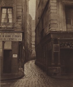 شارع Tirechape ، مأخوذ من شارع Saint-Honore ، تم هدمه في شارع du Pont-Neuf (صورة b / w) بواسطة (بعد) مصور فرنسي