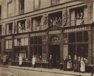 مطعم Pied-de-Mouton ، شارع Vauvilliers (b / w photo) بواسطة (بعد) مصور فرنسي