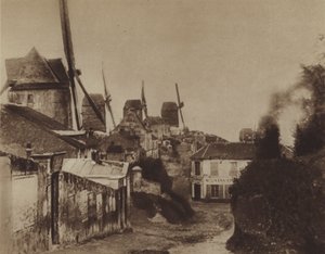 المطاحن في مونمارتر في عام 1845 (b / w photo) بواسطة (بعد) مصور فرنسي