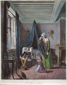 الطفل المريض ، حوالي 1820 (لون ليثو) بواسطة (بعد) جينوت