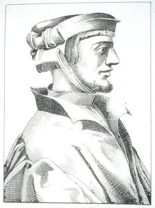 Agrippa von Nettesheim (1486-1535) نسخة من رسم توضيحي من "Das Kloster" vol II بواسطة J Scheible ، شتوتغارت 1845 ، مستخدم في "تاريخ السحر" ، نُشر في أواخر القرن التاسع عشر (نقش) بواسطة (بعد) المدرسة الألمانية