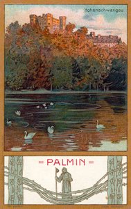 قلعة Hohenschwangau ، بافاريا (Chromolitho) بواسطة (بعد) المدرسة الألمانية