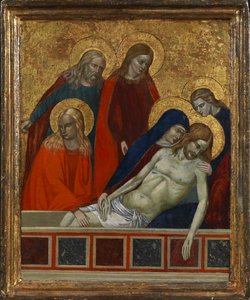 Entombment of Christ, possibly 19th century (tempera on panel) بواسطة (بعد) المدرسة الإيطالية