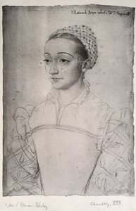 مارغريت دو فرانس (1523-1574) (قلم رصاص على ورق) بواسطة (استوديو) كلويه