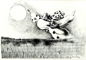 جي سي ريكاردي، بدون عنوان، 1973، Tinte auf Papier، 50x70، إيطالي.