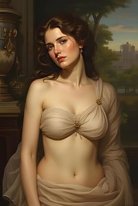 صورة امرأة جميلة بكامل جسدها في الحب، خيال، لوحة سريالية، مطبوعات ديكور حائط، ديكور حائط بواسطة فشتالي عبد الرحيم