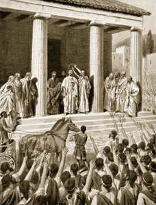 تكريم Themistocles في Sparta ، التوضيح من `` تاريخ الأمم هاتشينسون &39;&39; ، 1915