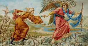 الحب يقود الحاج بعد السير EC Burne-Jones ، 1894 (زيت على العاج)