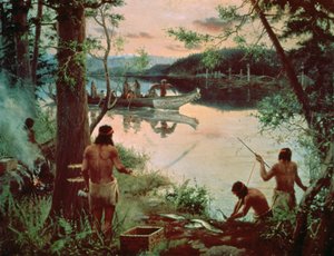 صيد سمك السلمون (زيت على قماش) بواسطة ا يانسون