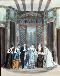 مشهد من الأوبريت حوالي 1870-1880 (حجر ملون) بواسطة A. Lamy