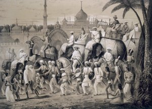 لكناو ، الشارع الرئيسي ، من "الرحلات في الهند" ، ١٨٥٩.
