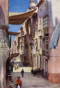 A Street in Murcia (colour litho) بواسطة أ. تريفور هادون