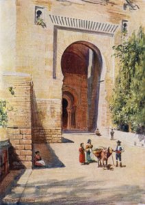 قصر الحمراء ، بوابة العدل (لون ليثو)