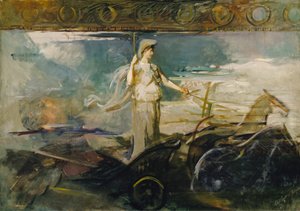 مينيرفا في عربة ، كاليفورنيا. 1894. بواسطة أبوت هاندرسون ثاير