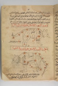 كتاب صور الكواكب الثابت كتاب صور النجوم الثابتة ، إيران ، أواخر القرن الخامس عشر. بواسطة عبد الرحمن الصوفي