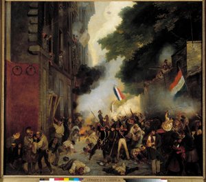 حلقة ثورة 1830 ، يوم تموز: هجوم على الثكنات في شارع بابل في 29 تموز بواسطة هابيل لوردون