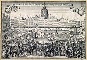 السوق القديم في كولونيا ، ج. 1660 بواسطة إبراهيم أوبري