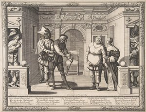 الممثلون في فندق de Bourgogne ، كاليفورنيا. 1633-34. بواسطة إبراهيم بوس