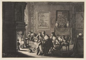 العذارى الأحمق ينامون Mad Mad Virgins في انتظار وصول Epo ...، ca. 1635. بواسطة إبراهيم بوس