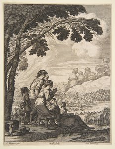 رسم توضيحي من LAriane بواسطة Desmarets de Saint-Sorlin ، Palamede على ظهور الخيل ... ، 1639. بواسطة إبراهيم بوس