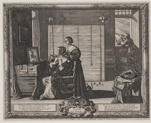 البصر (La Veue) ، حوالي 1635-38 (نقش وحفر) بواسطة إبراهيم بوس