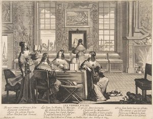 محادثة العذارى الأحمق ، كاليفورنيا. 1635. بواسطة إبراهيم بوس