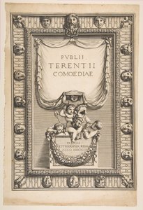 الغلاف: كوميديا Terence Terentii Comedy ، 1642. بواسطة إبراهيم بوس